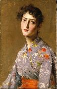 William Merrit Chase Girl in a Japanese Costume oil